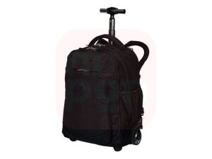 Mochila de Rodinhas Rolling Crinkle Preta - Sestini