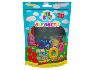Massa de modelar UtiGuti kit alfabeto
