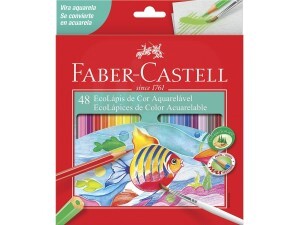 Lápis de Cor 48 Cores Aquarelável - Faber-Castell