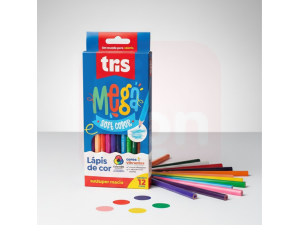 Lápis de Cor 12 Cores Mega Soft Color - Tris